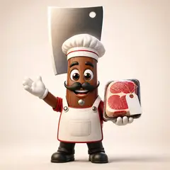 Mascote 3D: Seu Zé (Açougue)