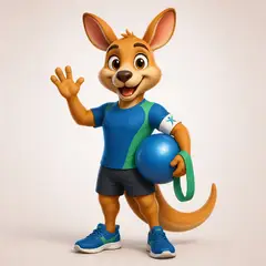 Mascote 3D: Pulinho (Fisioterapia)