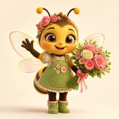 Mascote 3D: Bia (Floricultura)