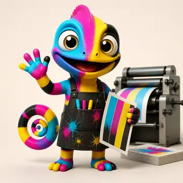 Mascote 3D: Camaleão (Gráfica e personalizados)