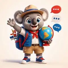 Mascote 3D: Coalinha (Escola de idiomas)
