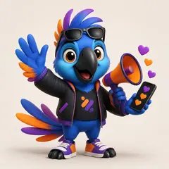 Mascote 3D: Arara (Agência de marketing)