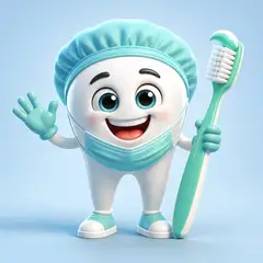 Mascote 3D: Dentinho (Odontologia)
