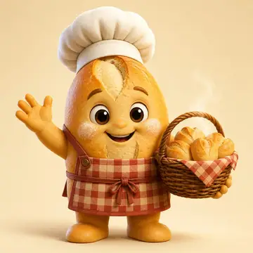 Mascote 3D: Tico (Padaria)