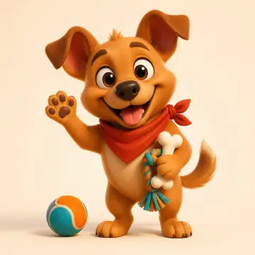 Mascote 3D: Caramelo (Pet shop)