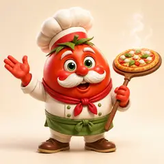 Mascote 3D: Nonno (Pizzaria)