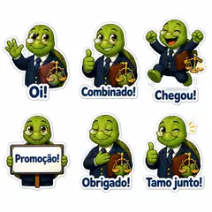 Figurinhas de WhatsApp do mascote: Doutora Tartaruga (Advocacia)