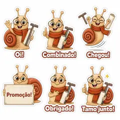 Figurinhas de WhatsApp do mascote: Espiral (Arquitetura e interiores)
