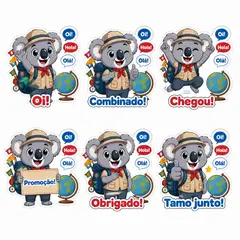 Figurinhas de WhatsApp do mascote: Coalinha (Escola de idiomas)