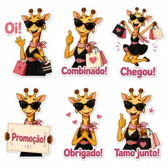 Figurinhas de WhatsApp do mascote: Gigi (Moda feminina)