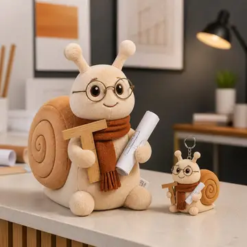 Mascote virando pelúcia e chaveiro de brinde: Espiral (Arquitetura e interiores)