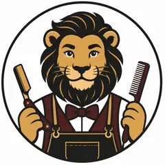 Mascote em vetor pra logo e ícone: Juba (Barbearia)