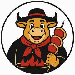 Mascote em vetor pra logo e ícone: Seu Boi (Churrascaria)
