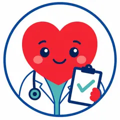 Mascote em vetor pra logo e ícone: Doutor Coração (Clínica médica)