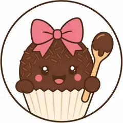 Mascote em vetor pra logo e ícone: Brigadeirinho (Doceria e confeitaria)