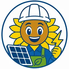 Mascote em vetor pra logo e ícone: Girassol (Energia solar)