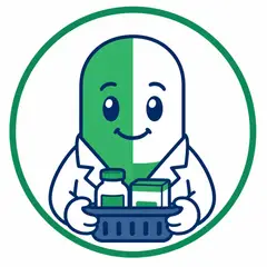 Mascote em vetor pra logo e ícone: Capsulino (Farmácia)
