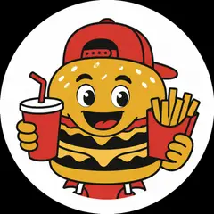 Mascote em vetor pra logo e ícone: Burgão (Hamburgueria)