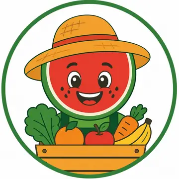 Mascote em vetor pra logo e ícone: Melancita (Hortifrúti)