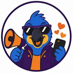 Mascote em vetor pra logo e ícone: Arara (Agência de marketing)