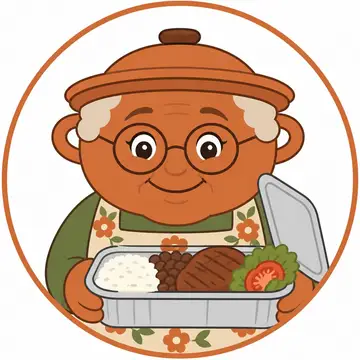 Mascote em vetor pra logo e ícone: Dona Panela (Marmitaria e comida caseira)
