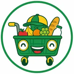 Mascote em vetor pra logo e ícone: Carrinho (Mercado e mercearia)