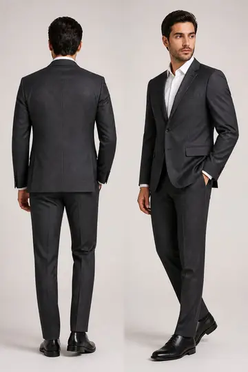 Blazer e terno: costas e 3/4 (caimento)