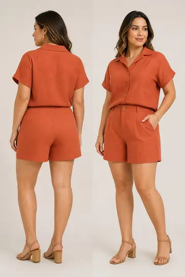 Conjunto: costas e 3/4 (caimento)