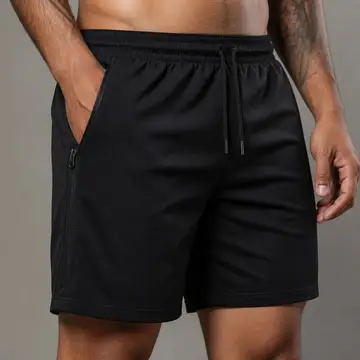 Bermuda de treino: close do tecido vestido