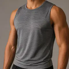 Regata e camiseta dry fit: close do tecido vestido