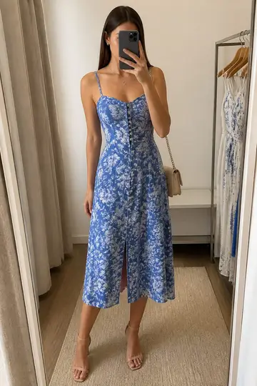 Vestido: selfie no espelho (cara de cliente)
