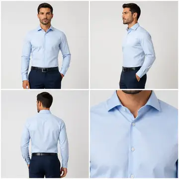 Camisa social: 4 poses numa imagem