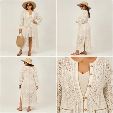 Moda praia (maiô e saída de praia): 4 poses numa imagem