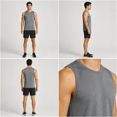 Regata e camiseta dry fit: 4 poses numa imagem