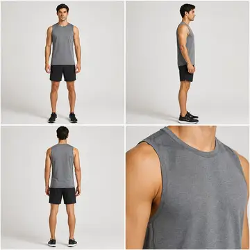 Regata e camiseta dry fit: 4 poses numa imagem
