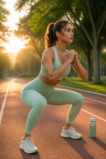 Conjunto fitness: em ação no treino