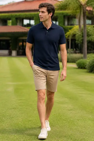 Camisa polo: lifestyle na rua
