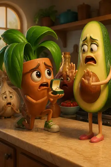 Vídeo novela dramática: vaso de planta