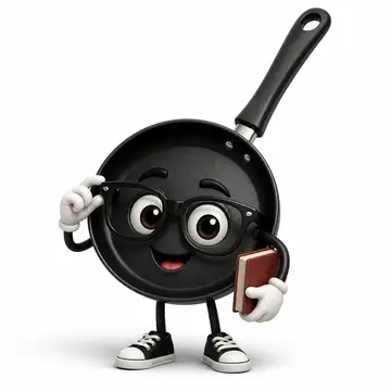 Personagem 3D: frigideira com rosto e bracinhos