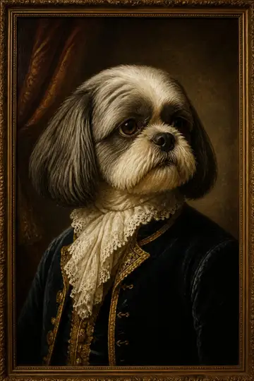 Retrato clássico do pet (quadro de nobre)