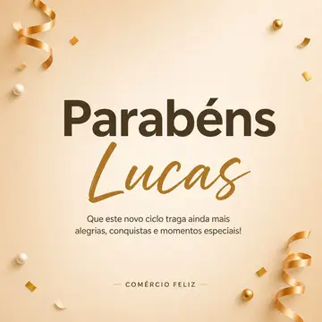 Parabéns para o cliente aniversariante