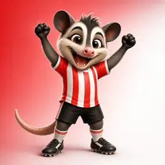 Mascote 3D: Alvirrubro do Timbu
