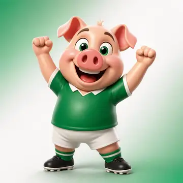 Mascote 3D: Alviverde do Porco