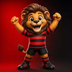 Mascote 3D: Rubro-negro do Leão