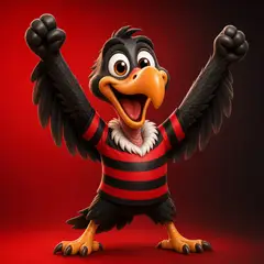Mascote 3D: Rubro-negro do Urubu