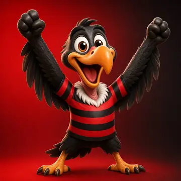 Mascote 3D: Rubro-negro do Urubu