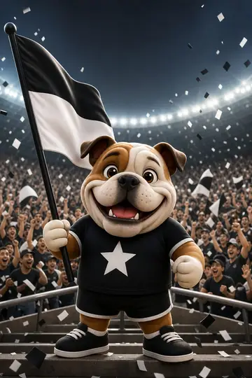 Arte "Dia de jogo" pro status: Alvinegro da Estrela