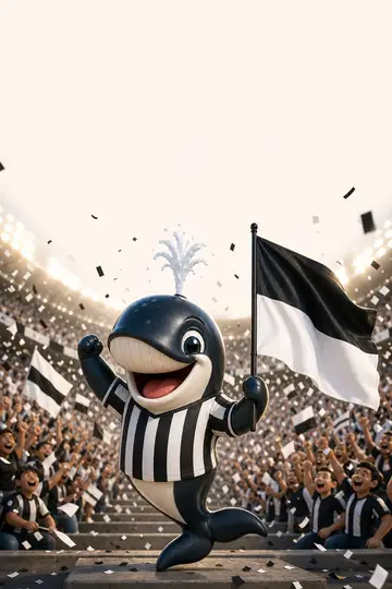 Arte "Dia de jogo" pro status: Alvinegro Praiano