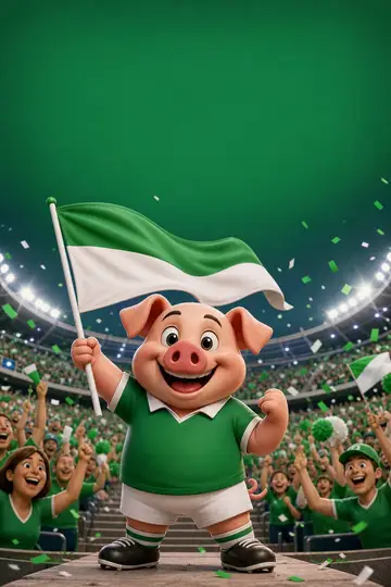Arte "Dia de jogo" pro status: Alviverde do Porco