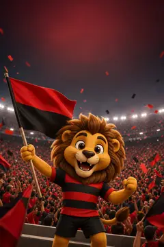 Arte "Dia de jogo" pro status: Rubro-negro do Leão